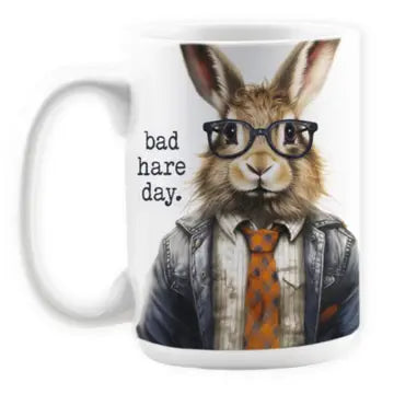Bad Hare Day Rabbit Anthropomorphic Mug