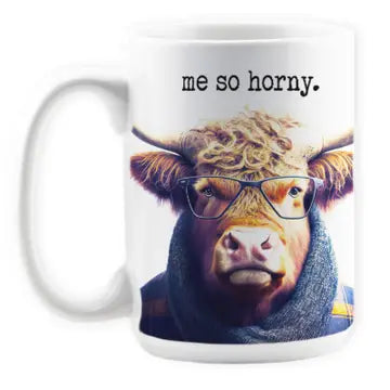 Me So Horny Bull Anthropomorphic Mug