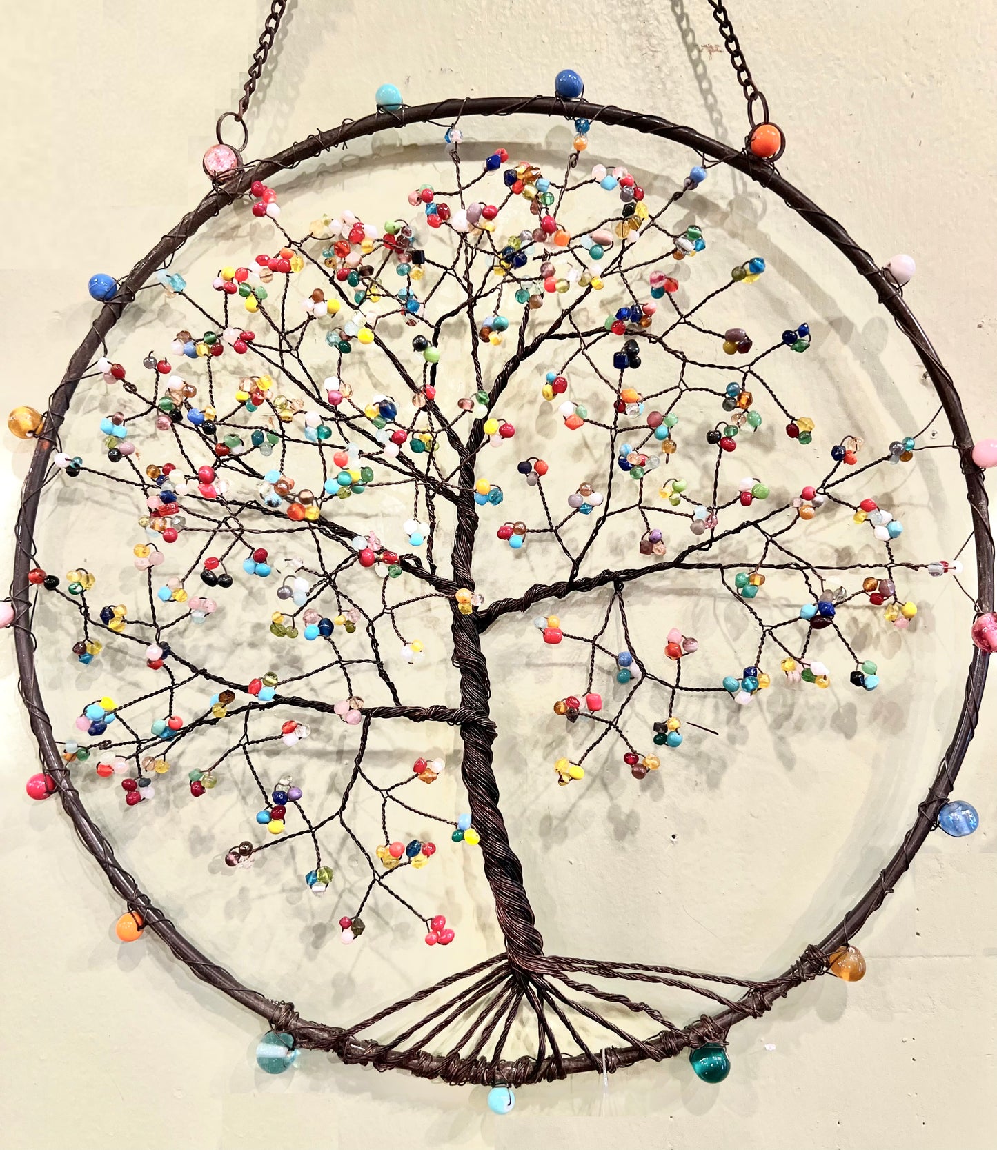 Wire Beaded Tree Multicolor