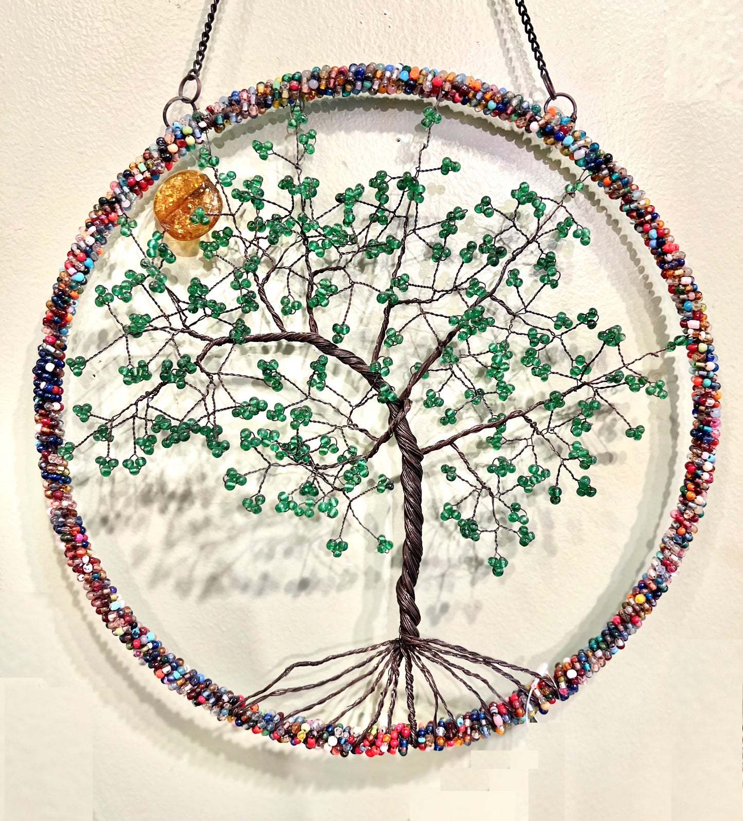 Wire Moon Tree Green With Sun