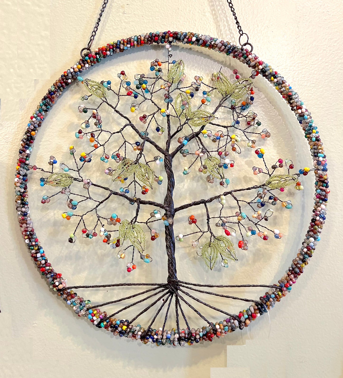 Wire Tree of Life Green Leaf 12" 5181