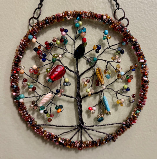 Wire Tree of Life Fall Leaves : 7"