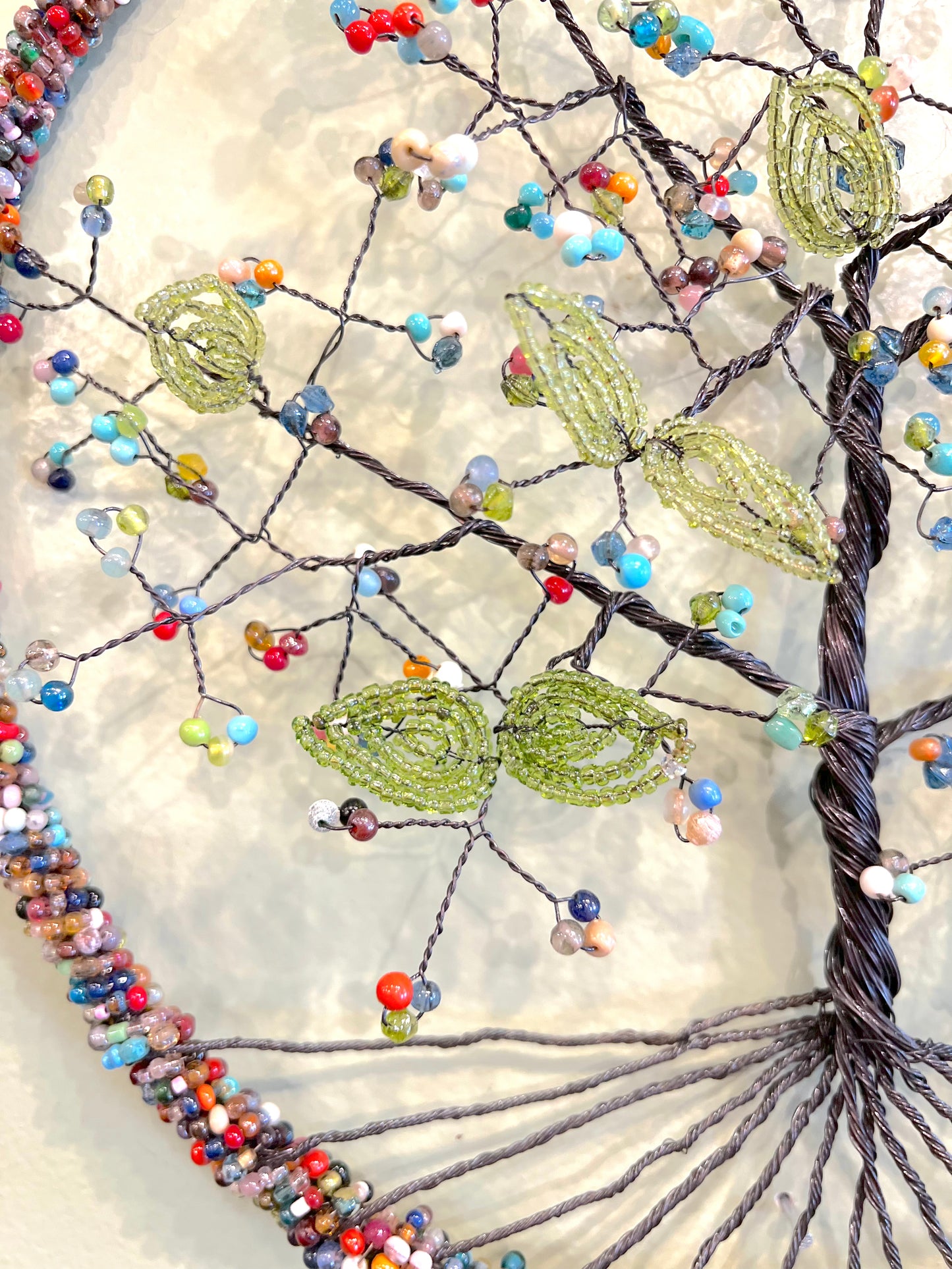 Wire Tree of Life Green Leaf 12" 5181