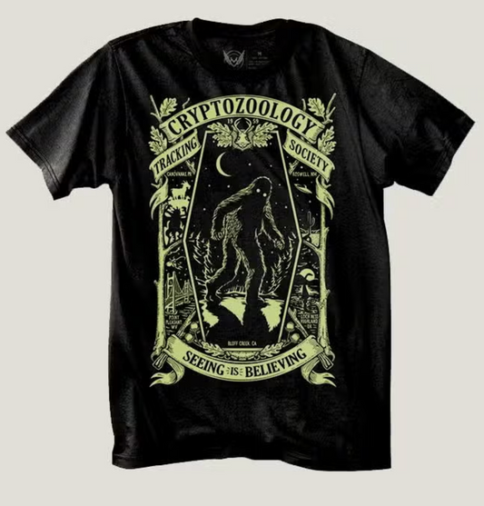 Cryptozoology Tracking T-Shirt-Glow in Dark