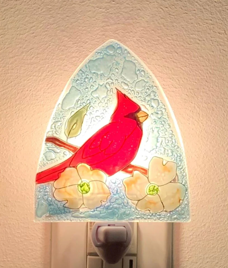 Cardinal With Dogwood Nightlight
