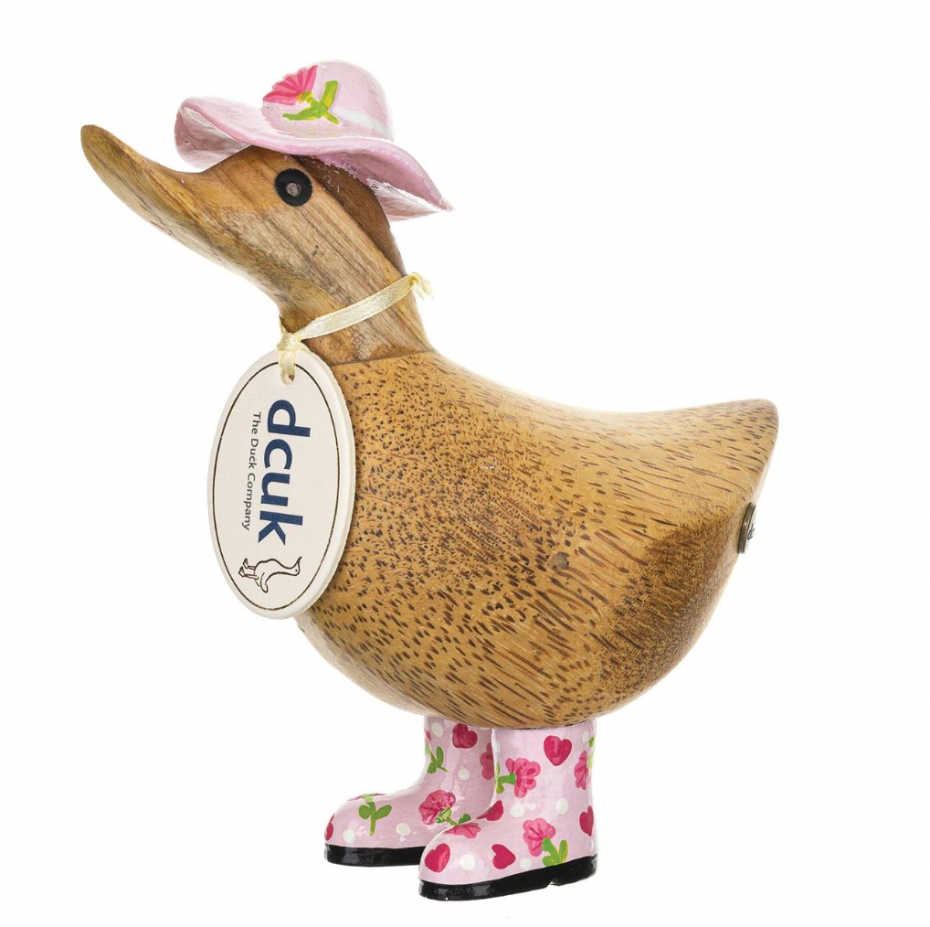 Ducky with Floral Boots + Hat