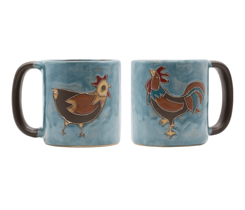 Mara Stoneware Chicken + Rooster Mug
