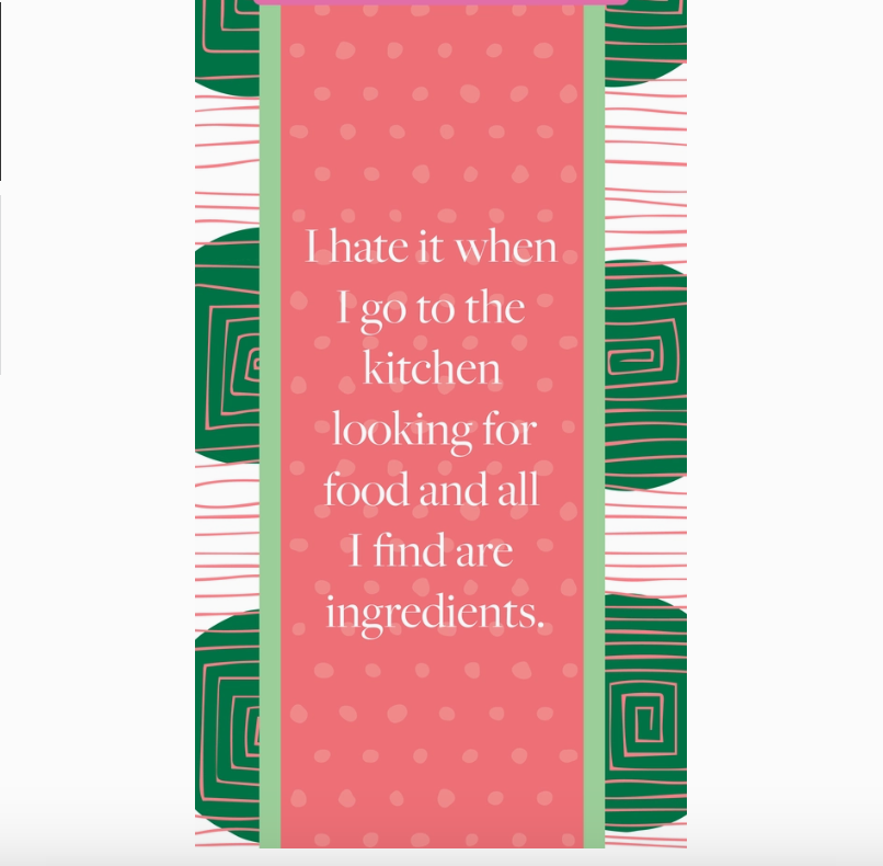 Snarky Dish Towel: Ingredients
