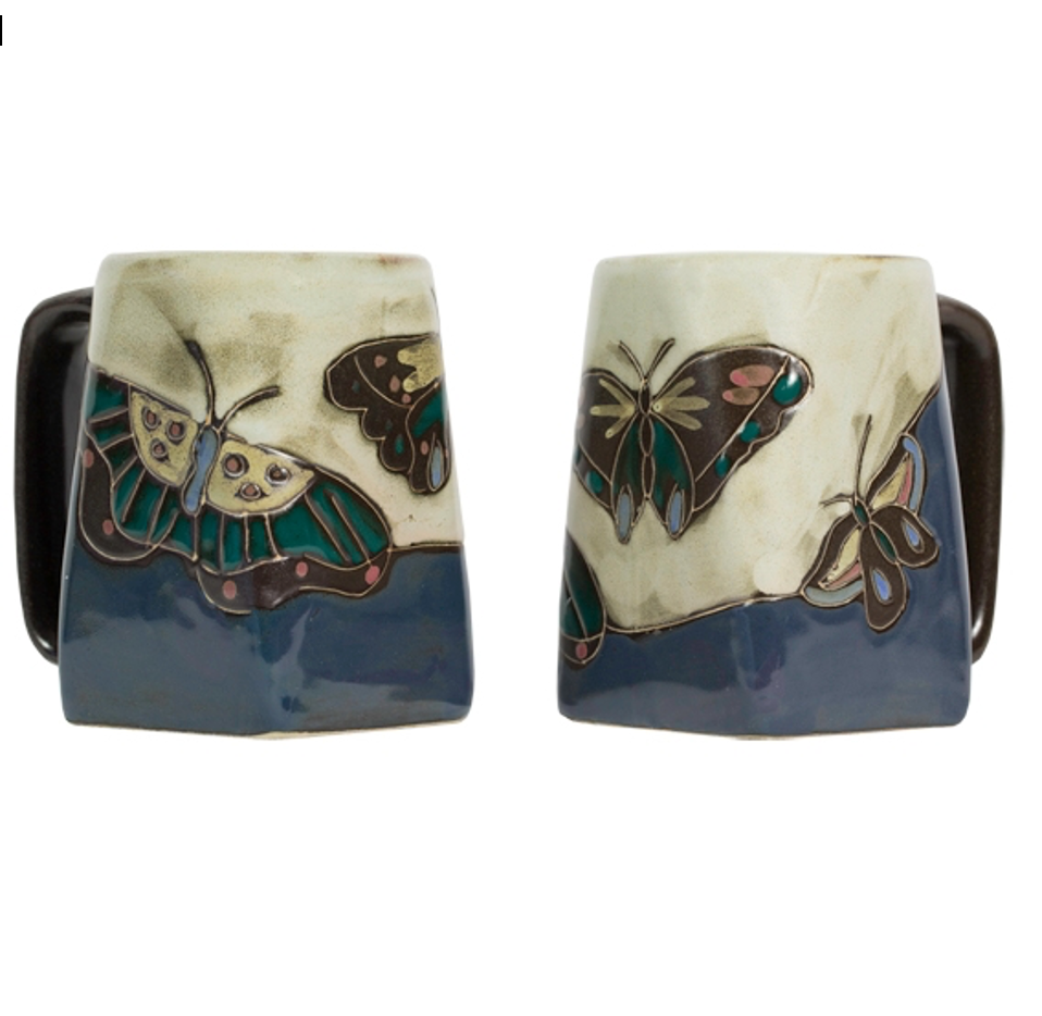 Mara Stoneware Butterflies Square Mug