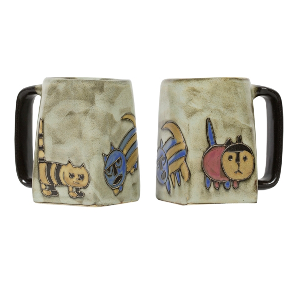 Mara Stoneware Cats Square Mug