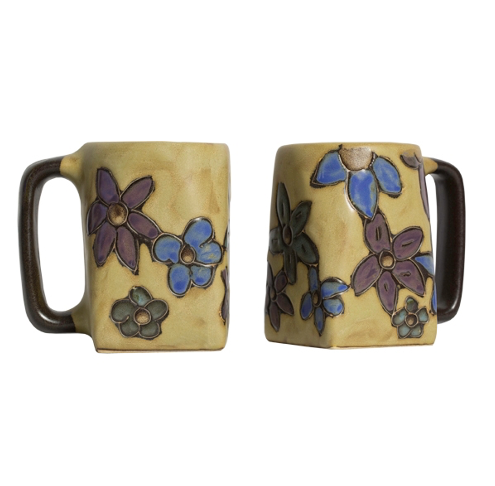 Mara Stoneware Flowers Square Mug