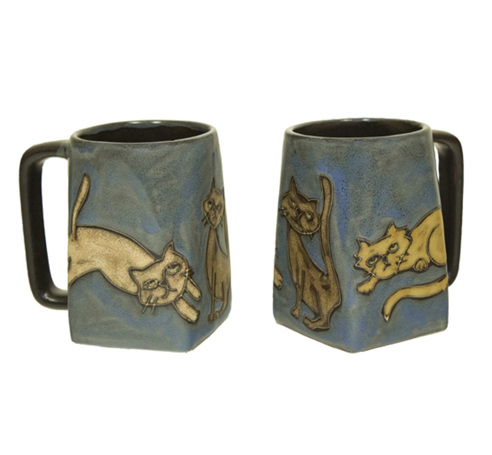 Mara Stoneware Playful Cats Square Mug