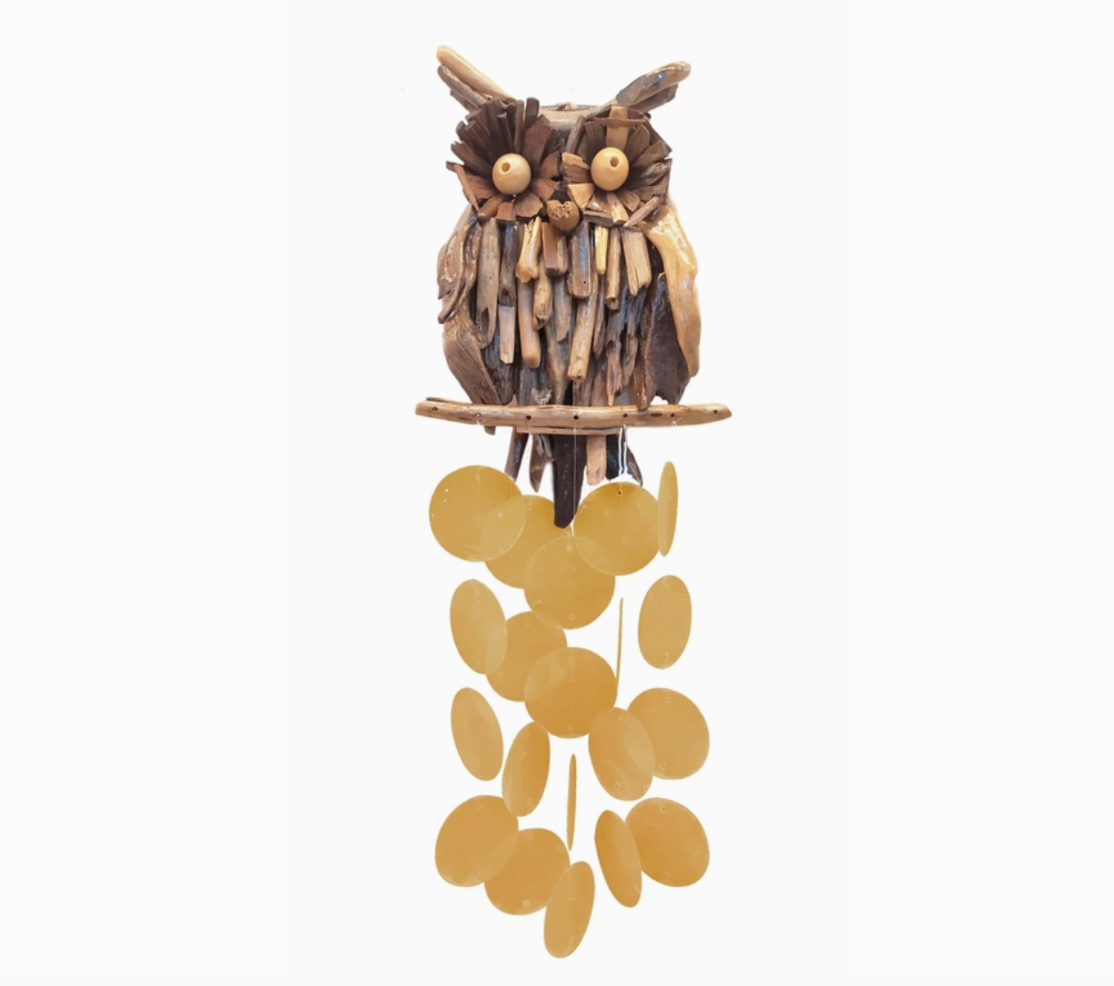Owl Driftwood + Capizcolor Chime