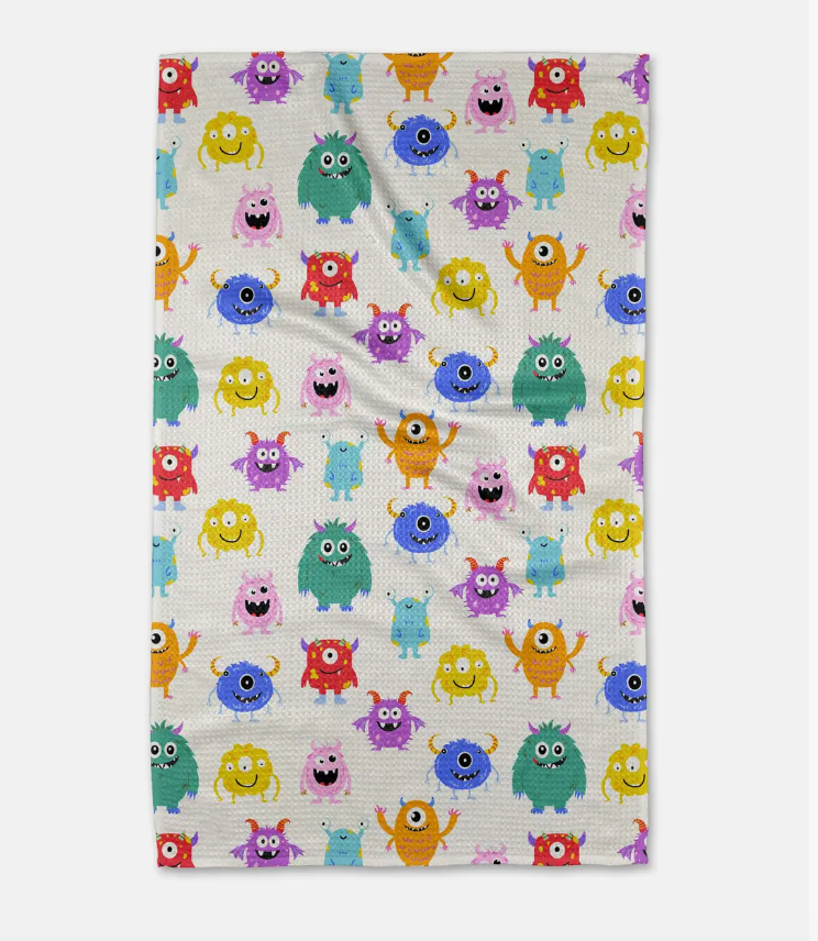 Geometry Tea Towel: Goofy Critters