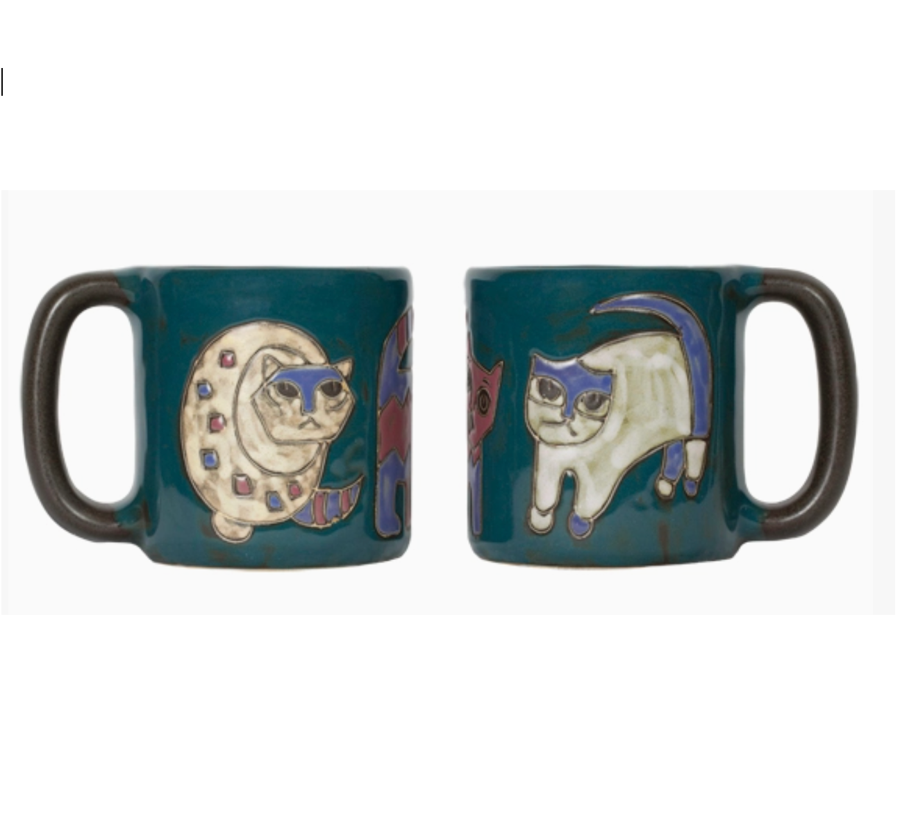 Mara Stoneware Cat Green Mug