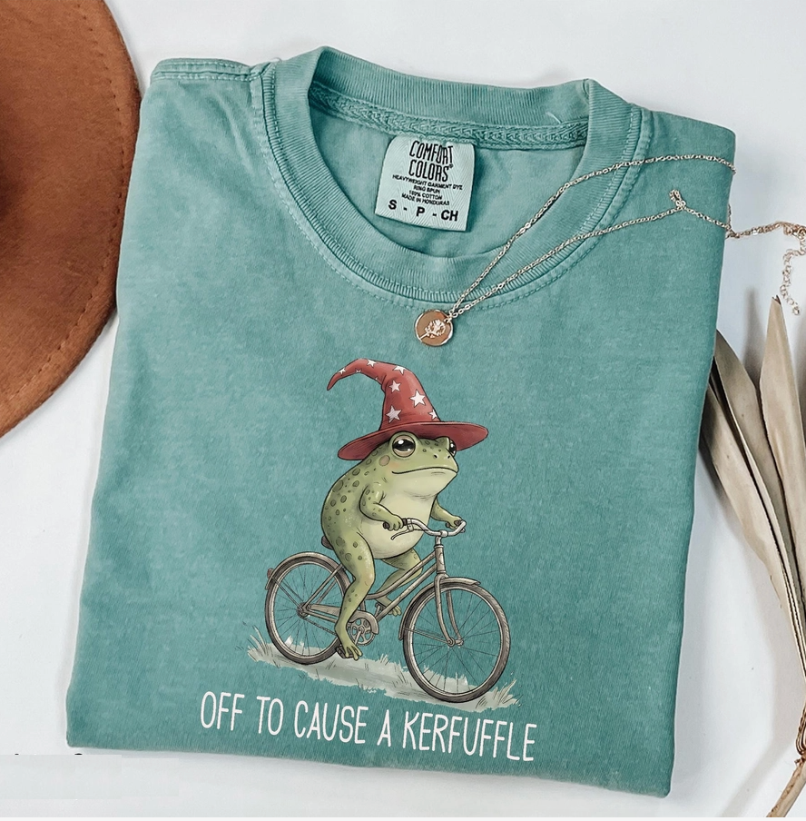 Off To Cause A Kerfuffle Frog T-Shirt