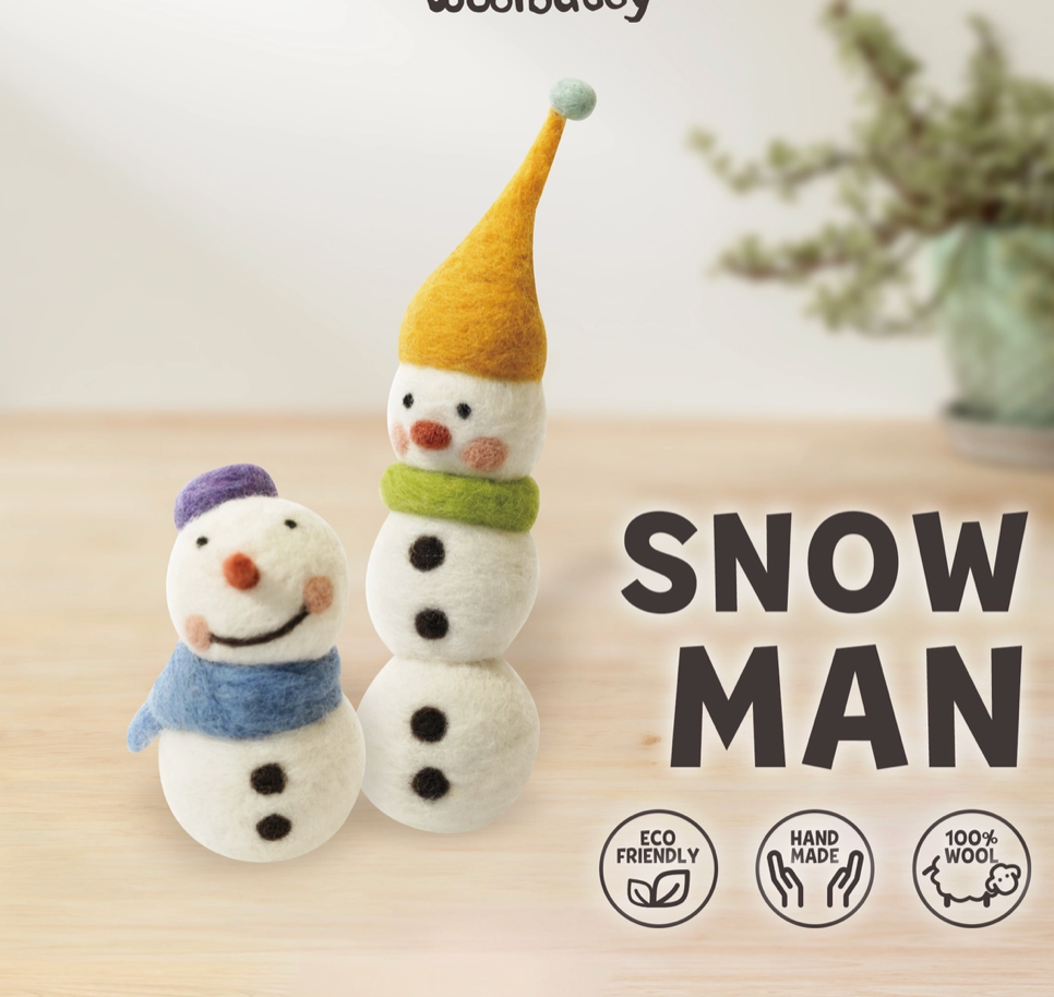 Snowman Needle Felting Kit