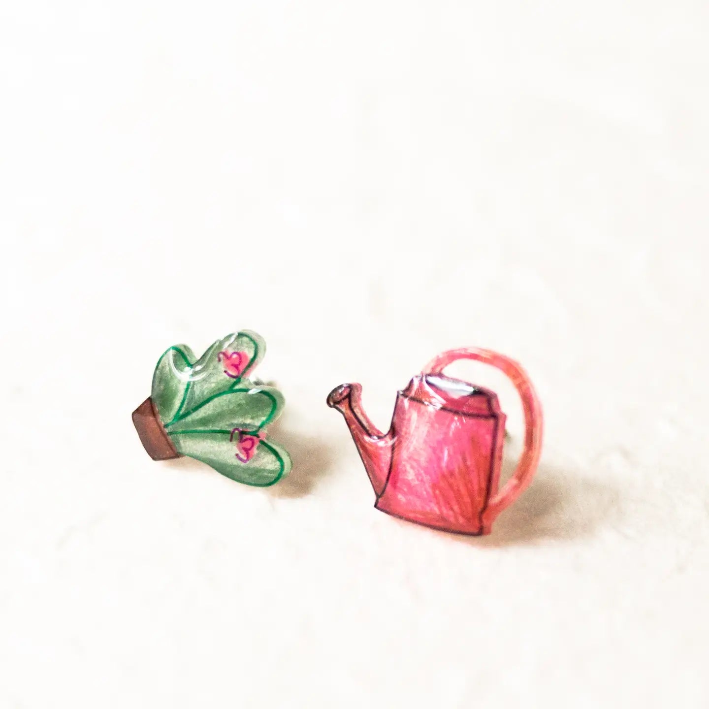 Plant + Watering Can Earrings