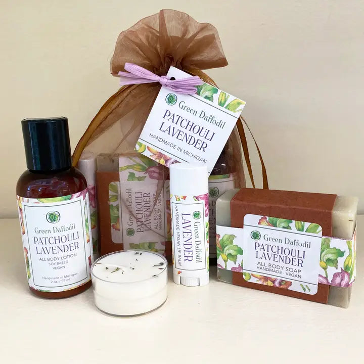 Patchouli Lavender Gift Bag Set