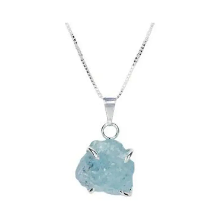 Necklace - Raw Aquamarine