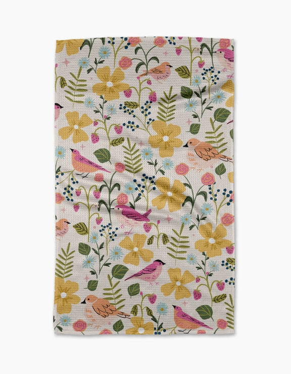 Geometry Tea Towel: Summer Songbirds