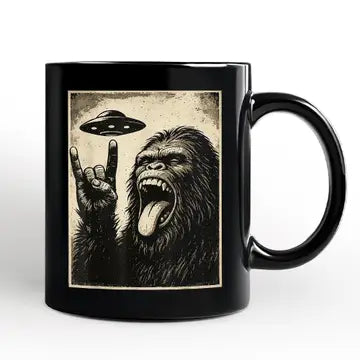 Bigfoot UFO Rock & Roll Mug