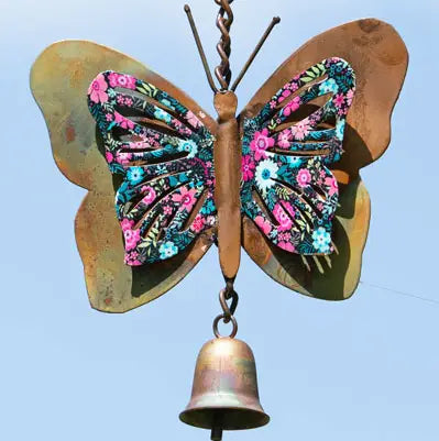 Multicolor Floral Butterfly Ornament