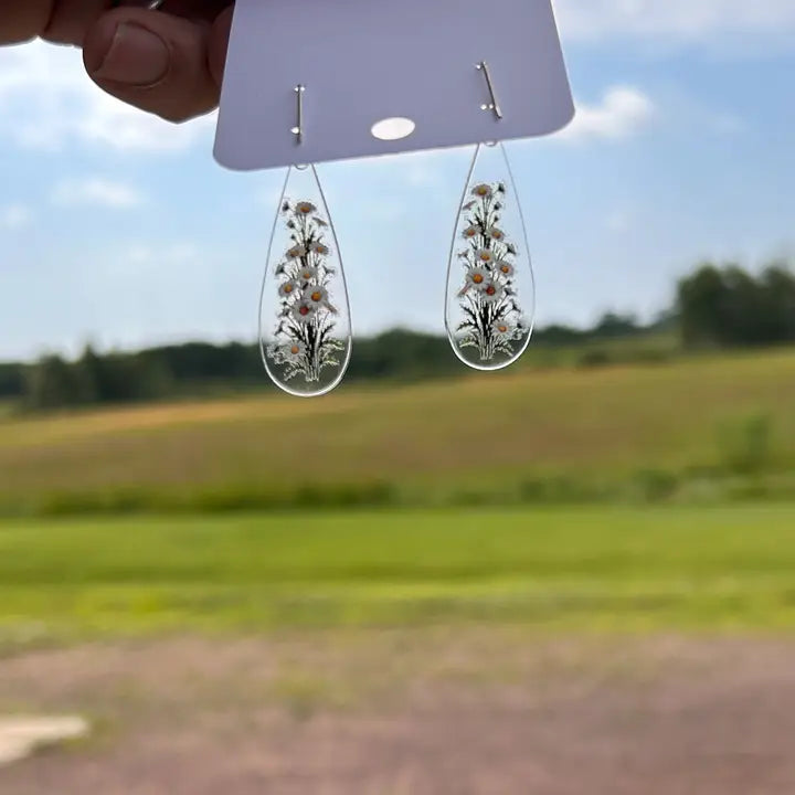Daisy Flower Acrylic Earrings