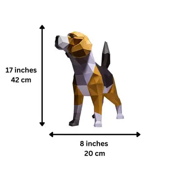 Papercraft Beagle Dog 3D Origami