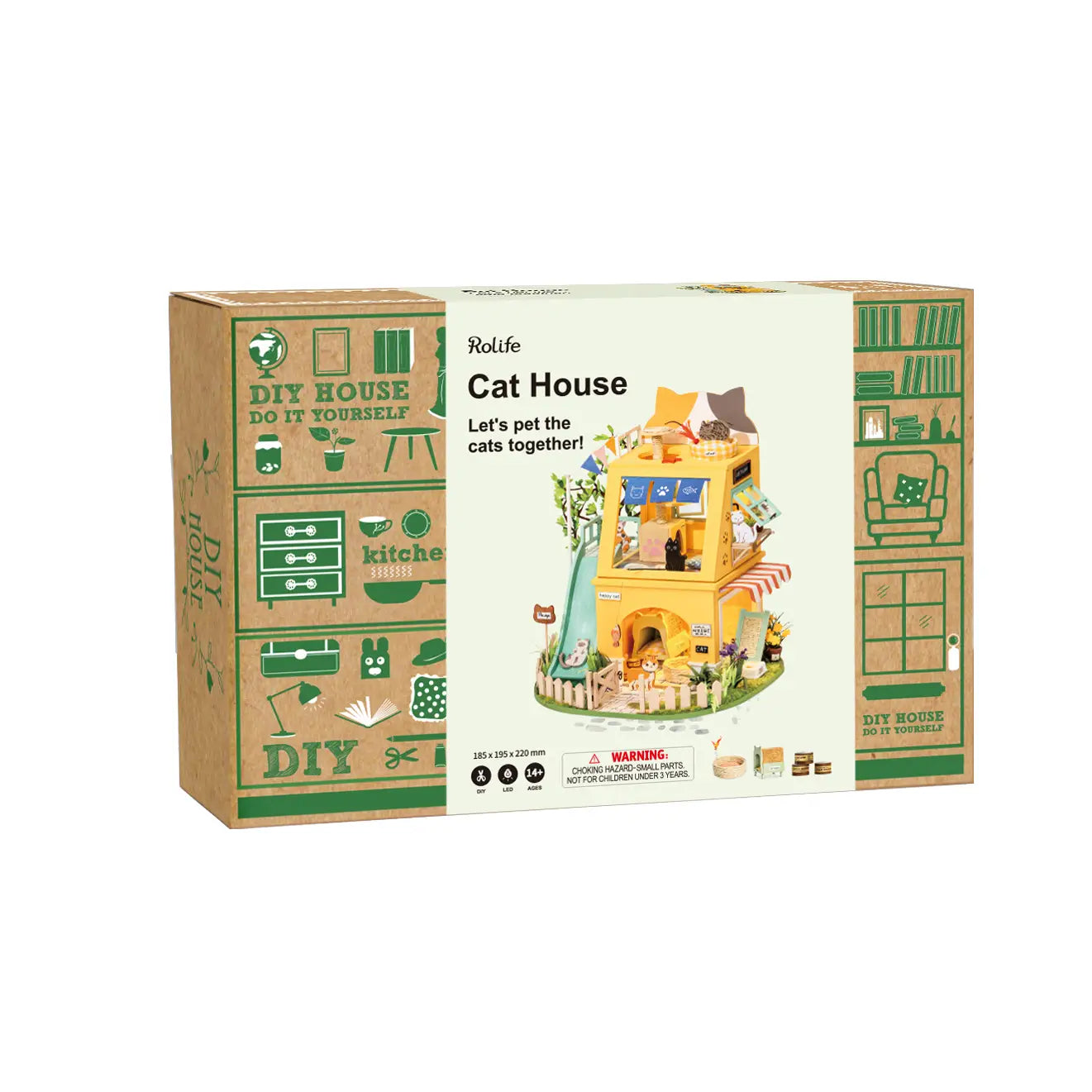 DIY Miniature House Kit: Cat House