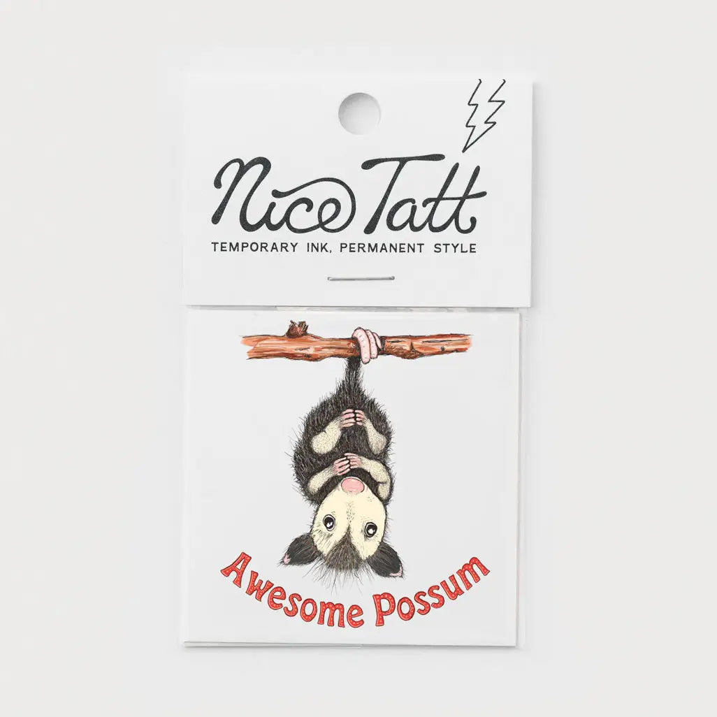 Awesome Possum Temporary Tattoo
