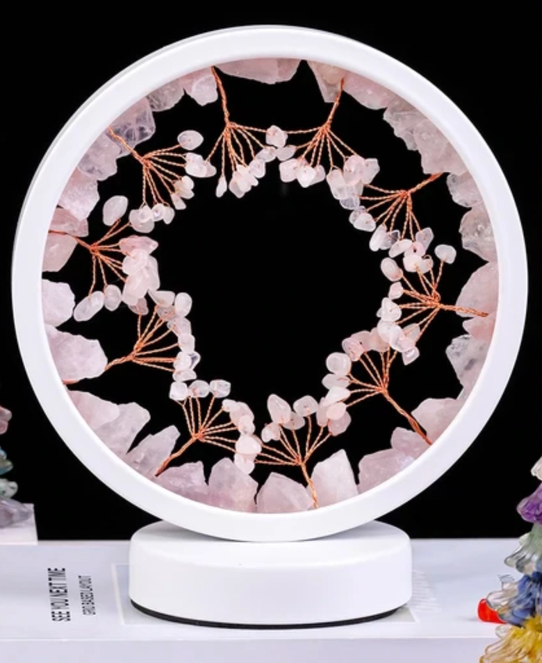 Raw Stone Tree of Life Table Lamp