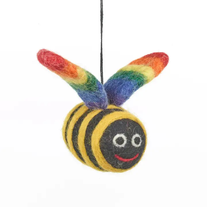 Rainbow Bumblebee Ornament