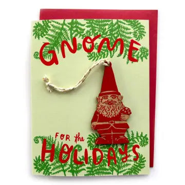 Gnome for the Holidays Card with Ornament