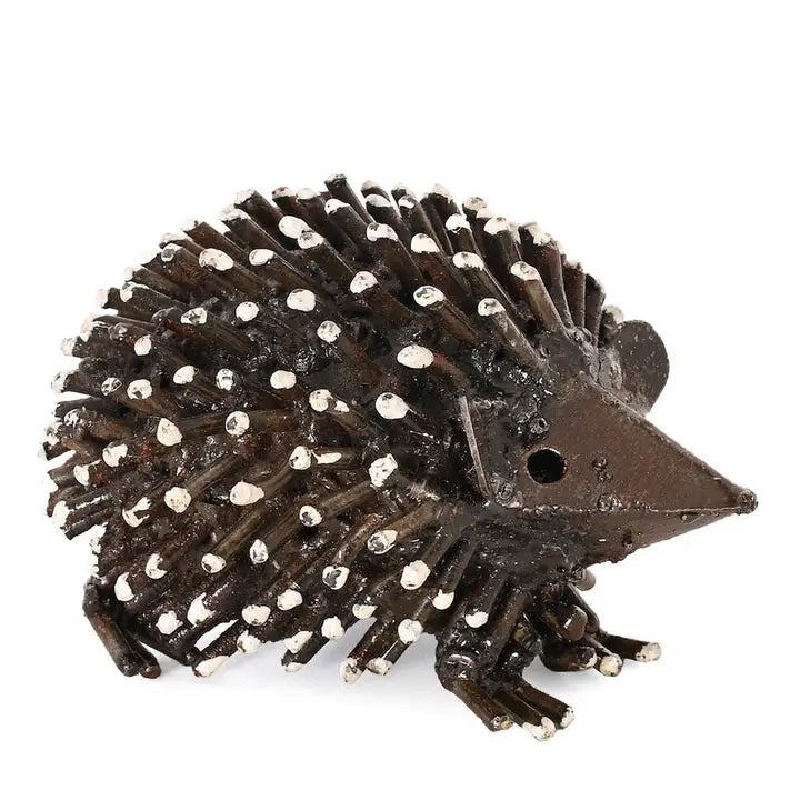 Recycled Metal Hedgehog Sculpture