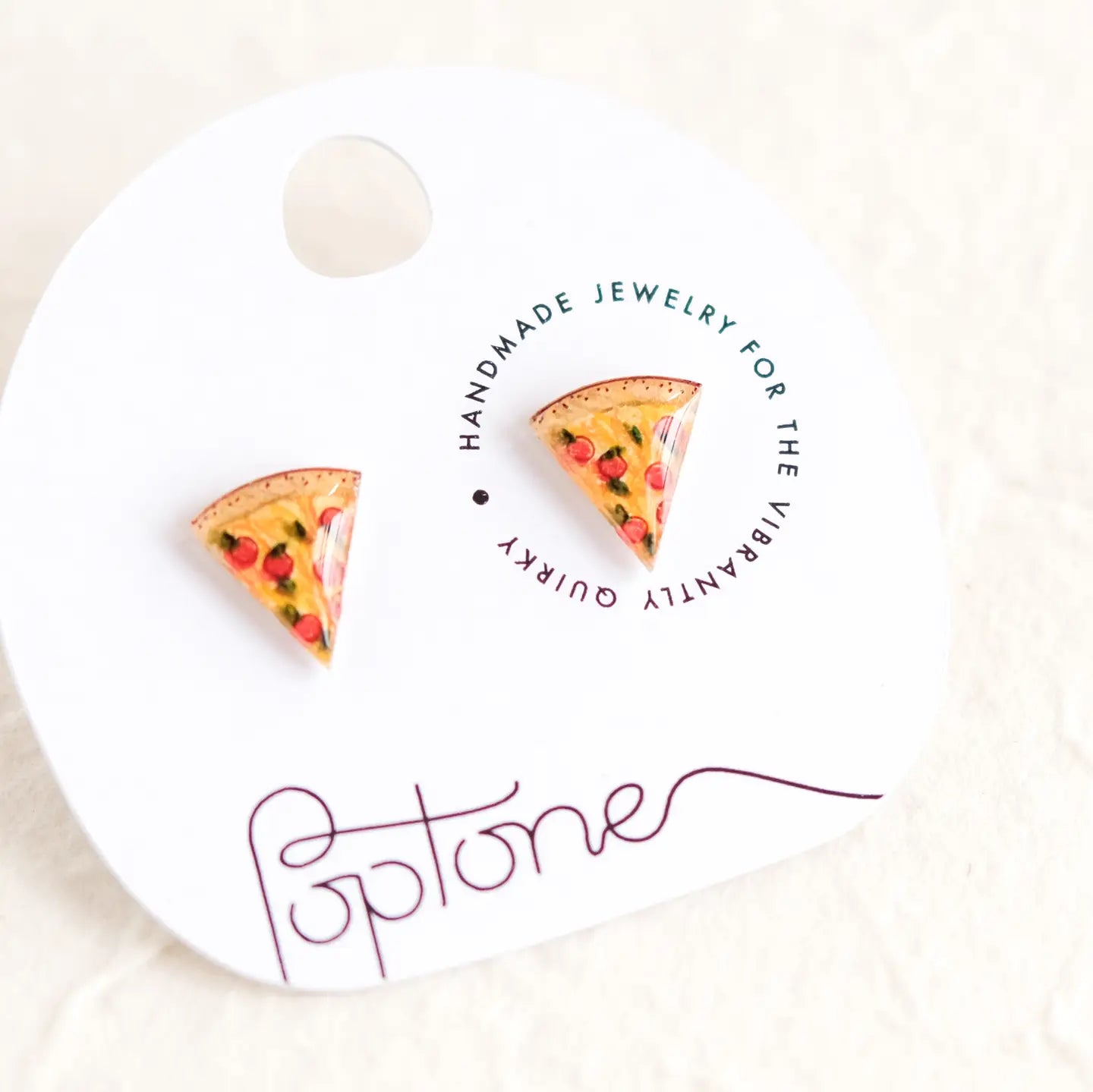 Pizza Slice Stud Earrings