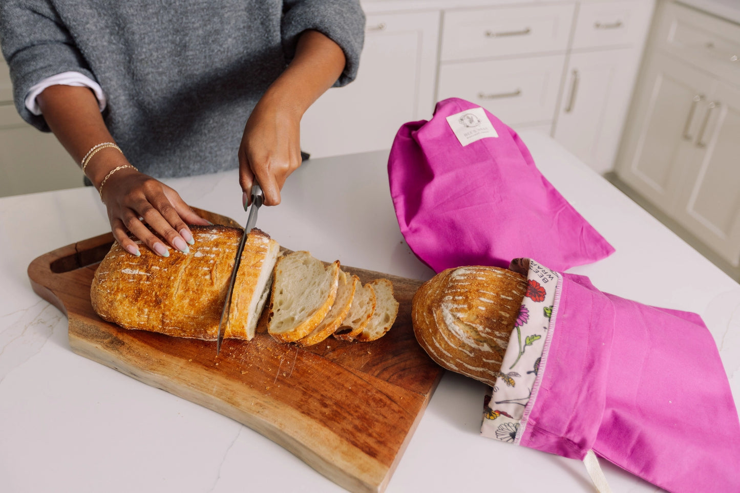 Bees Wrap Reusable Beeswax Lined Bread Bag