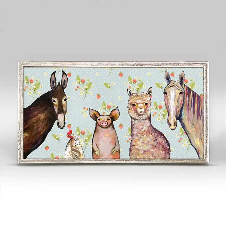 Alpaca & Pals Strawberry Patch Mini Canvas