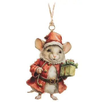 Mouse with Present Ornament