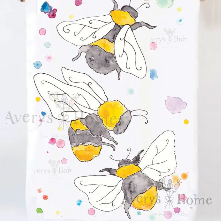 Garden Bees Kitchen Towel