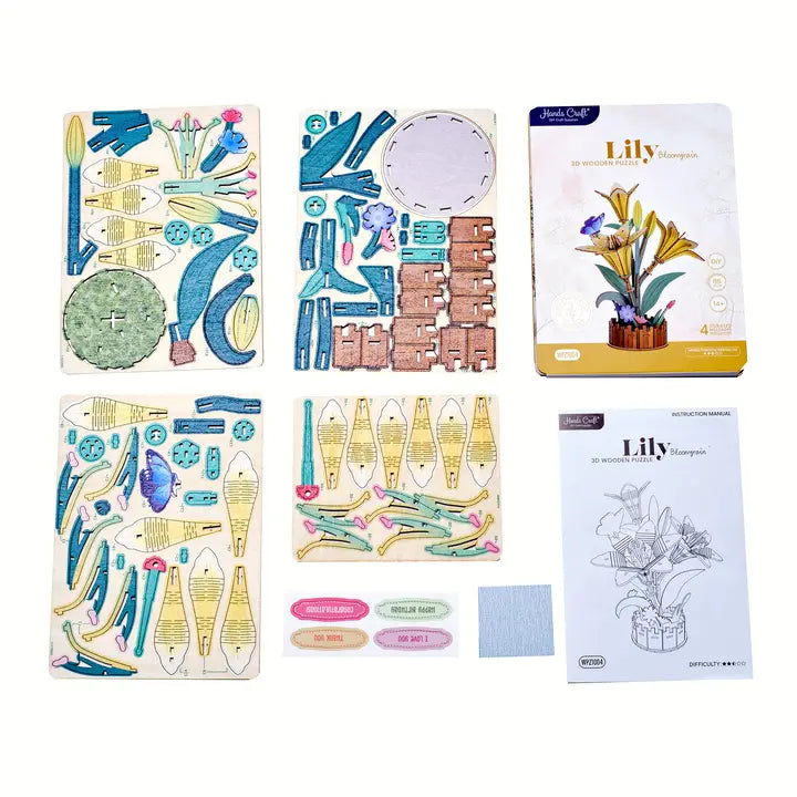 DIY Wooden Puzzle : Lily Bloom Set