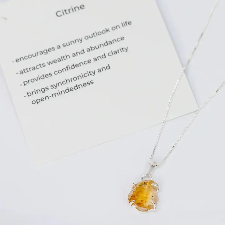 Raw Citrine Necklace