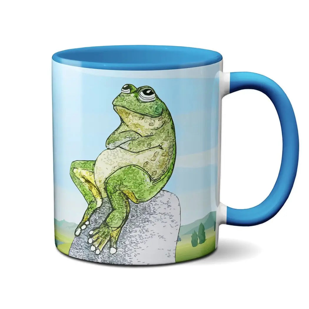 Retired Frog Blue Mug