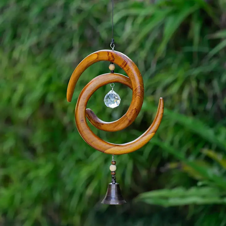 Recycled Teak Sun Catcher -Spinning Spiral