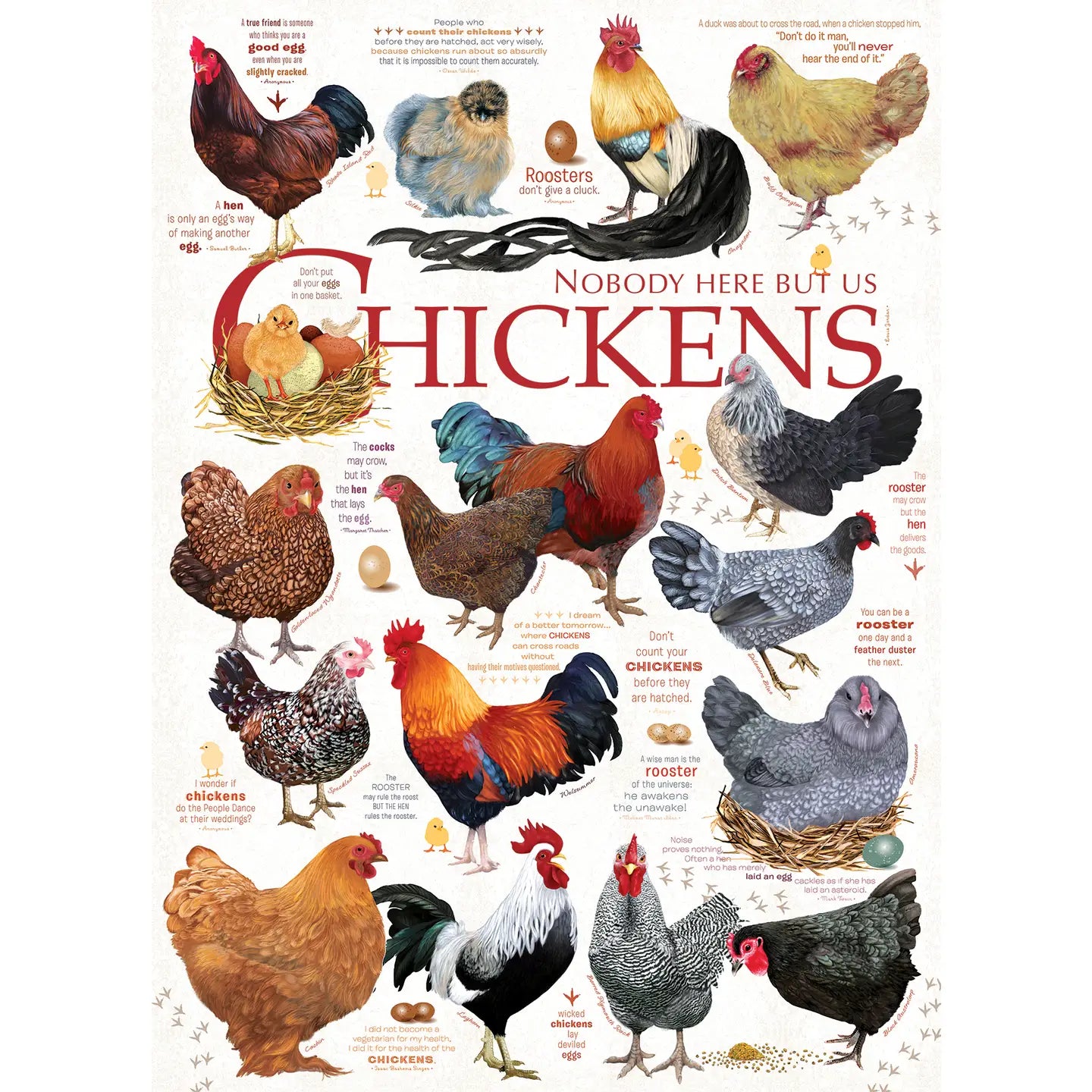 Chicken Quotes Puzzle 1000pc