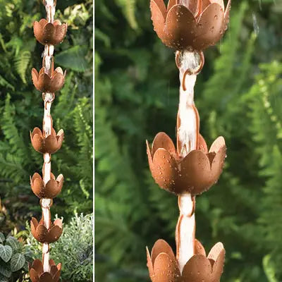 lily cup flower Rain Chain Flamed Lily Cup – Weeds
