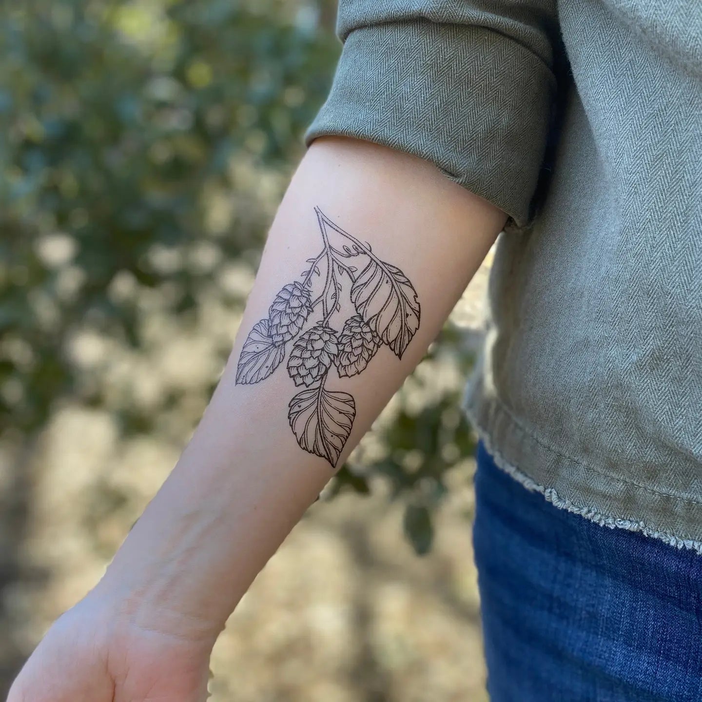 Hops Vine Temporary Tattoo