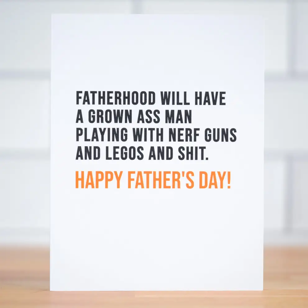 Nerf Guns & Shit Father's Day Card