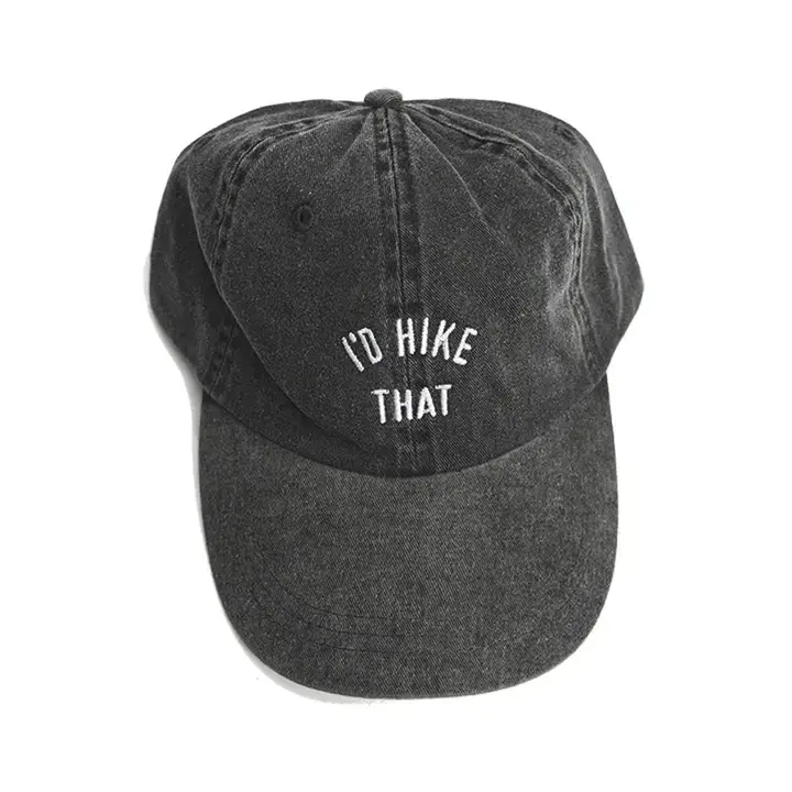 I'd Hike That Baseball Hat - Faded Black
