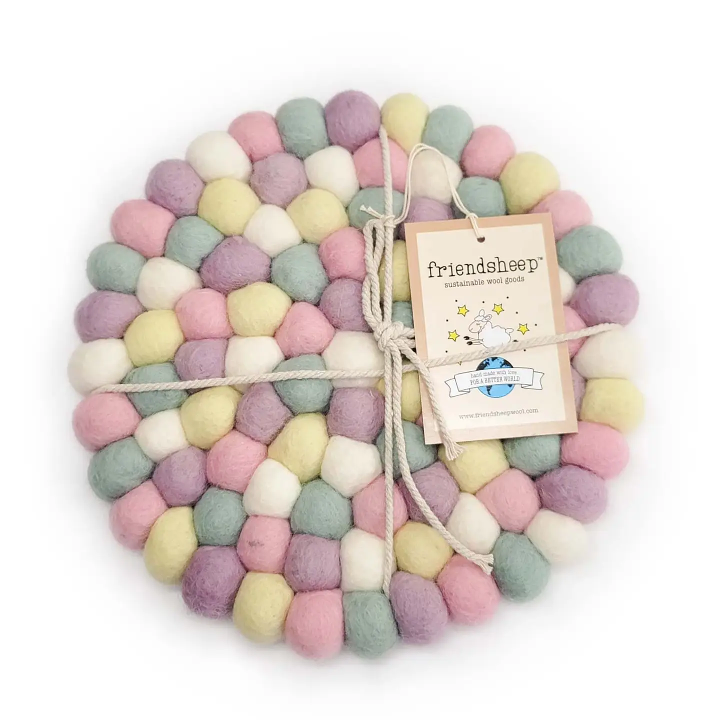 Pastel Trivet Circle Cotton Candy